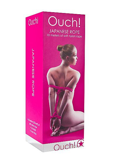 Розовая веревка для бандажа Japanese rope - 10 м.