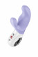 Сиреневый вибратор с клиторальным стимулятором Miss Bi - 17 см. Сиреневый вибратор с клиторальным стимулятором Miss Bi - 17 см.