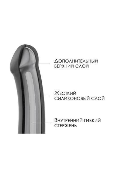 Черный фаллос на присоске Silicone Bendable Dildo M - 18 см. Черный фаллос на присоске Silicone Bendable Dildo M - 18 см.