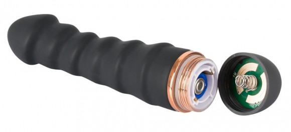 Чёрный вибратор с ребрами Bendy Ripple - 16,5 см. Чёрный вибратор с ребрами Bendy Ripple - 16,5 см.