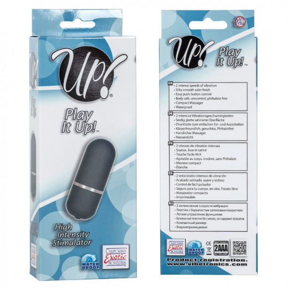 Серое виброяйцо UP PLAY IT UP STIMULATOR Серое виброяйцо UP PLAY IT UP STIMULATOR