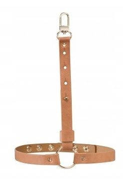 Коричневые гартеры с металлической фурнитурой