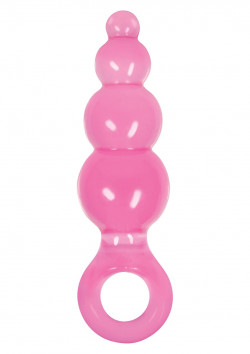 Малая розовая анальная пробка Jolie - Ripples Малая розовая анальная пробка Jolie - Ripples