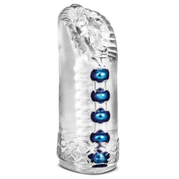 Прозрачный мастурбатор-вагина с 5 стимулирующими бусинами Snatch Прозрачный мастурбатор-вагина с 5 стимулирующими бусинами Snatch