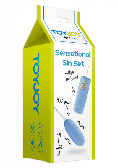 Голубое виброяйцо SENSATIONAL SIN SET - 6 см. Голубое виброяйцо SENSATIONAL SIN SET - 6 см.