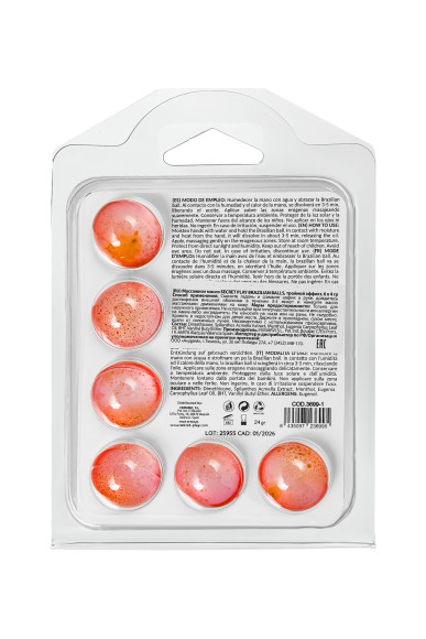 Набор из 6 шариков с массажным маслом Brazilian Balls с тройным эффектом Набор из 6 шариков с массажным маслом Brazilian Balls с тройным эффектом