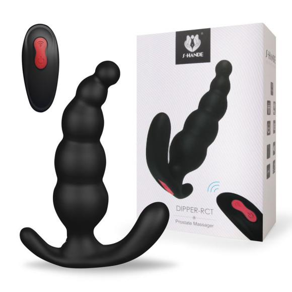 Черный анальный вибромассажер Dipper-RCT - 14,8 см. Черный анальный вибромассажер Dipper-RCT - 14,8 см.