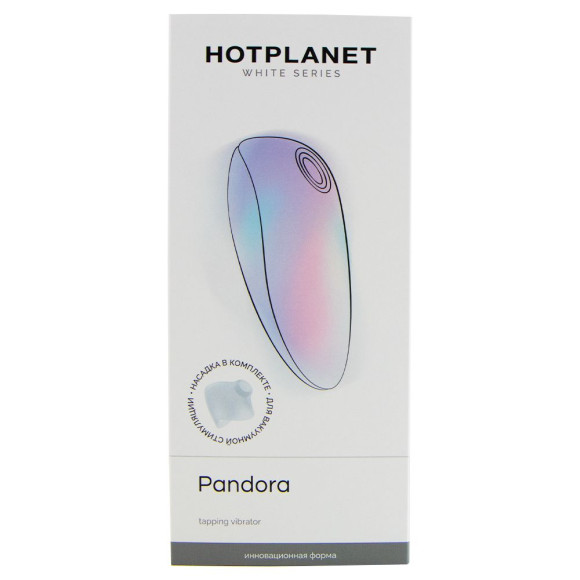 Белый клиторальный таппинг-стимулятор Pandora с насадкой для вакуумной стимуляции Белый клиторальный таппинг-стимулятор Pandora с насадкой для вакуумной стимуляции