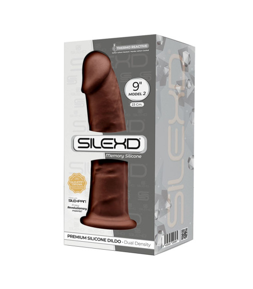 Коричневый фаллоимитатор SILEXD Model 2 - 23 см. Коричневый фаллоимитатор SILEXD Model 2 - 23 см.