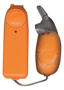 Оранжевый виброзайчик FUNKY BUNNY VIBRETTE - 8 см. Оранжевый виброзайчик FUNKY BUNNY VIBRETTE - 8 см.