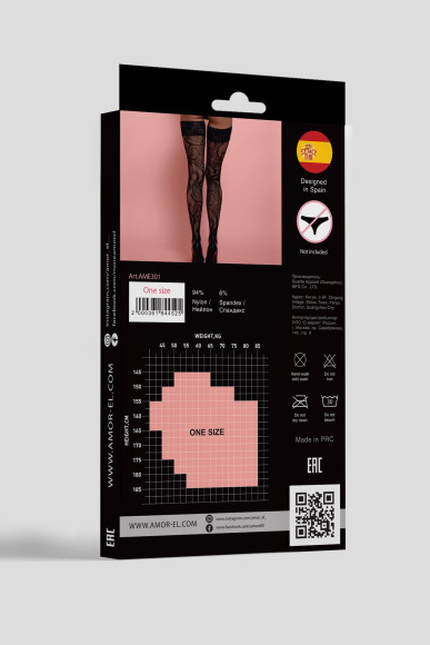 Эффектные чулки c крупным рисунком Эффектные чулки c крупным рисунком