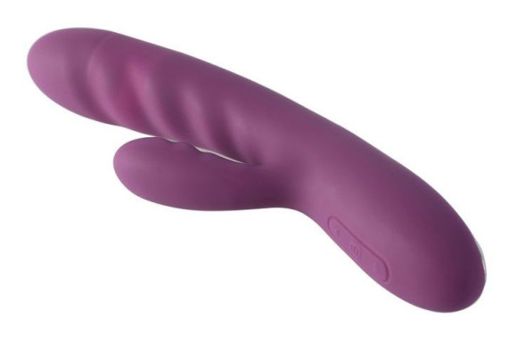 Сливовый вибратор-кролик Avery с возвратно-поступательными движениями - 18,6 см.