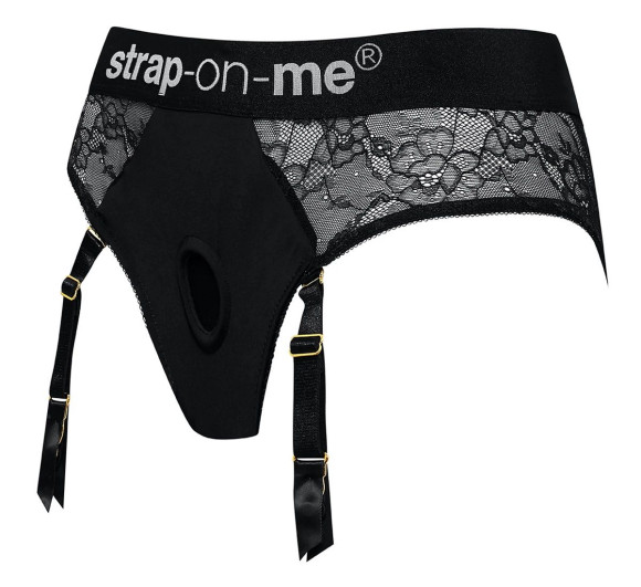 Черные трусики для насадок Diva Lingerie Harness - size M Черные трусики для насадок Diva Lingerie Harness - size M