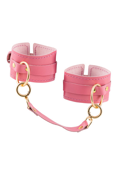 Розовые однослойные кожаные оковы Розовые однослойные кожаные оковы