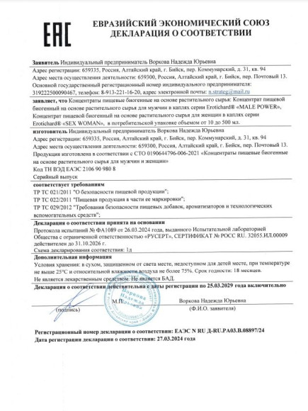 Капли для женщин Erotichard Sex Woman - 50 мл.