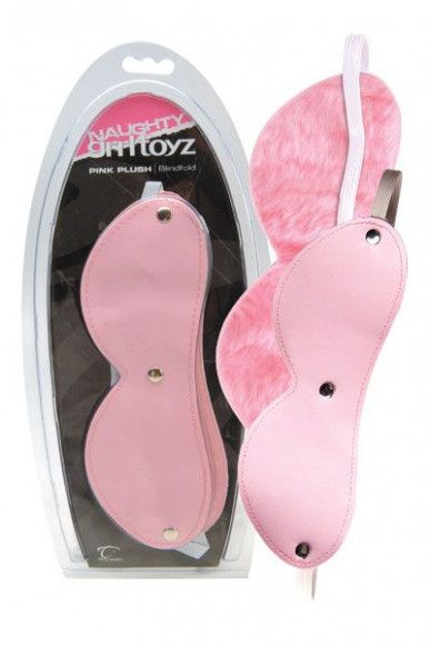 Розовая маска на глаза с плюшевой внутренней частью Розовая маска на глаза с плюшевой внутренней частью