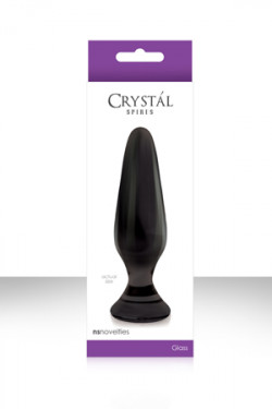 Стеклянная анальная пробка Crystal Spires Black Стеклянная анальная пробка Crystal Spires Black