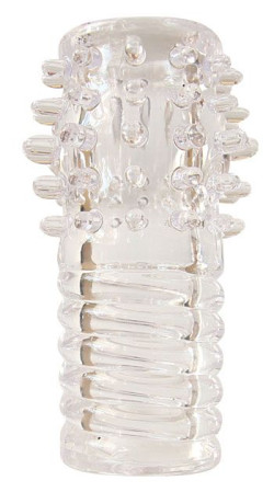 Прозрачная насадка на фаллос - 10 см. Прозрачная насадка на фаллос - 10 см.