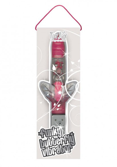 Розовый Hi-tech вибратор Funky Butterfly Pink - 22 см. Розовый Hi-tech вибратор Funky Butterfly Pink - 22 см.