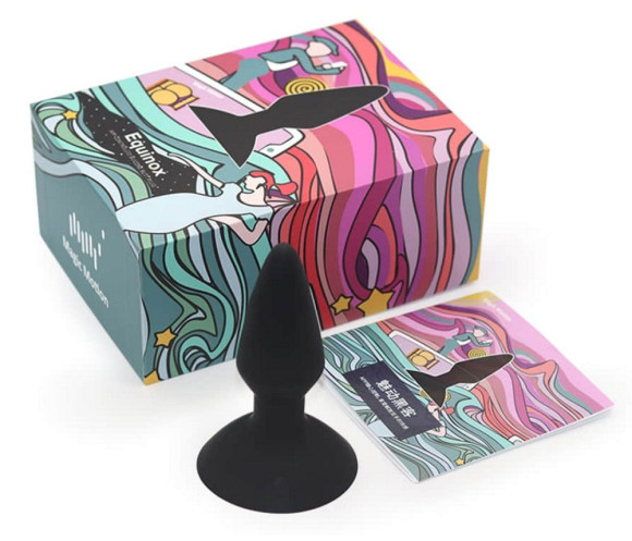 Чёрная вибровтулка Equinox с присоской Чёрная вибровтулка Equinox с присоской