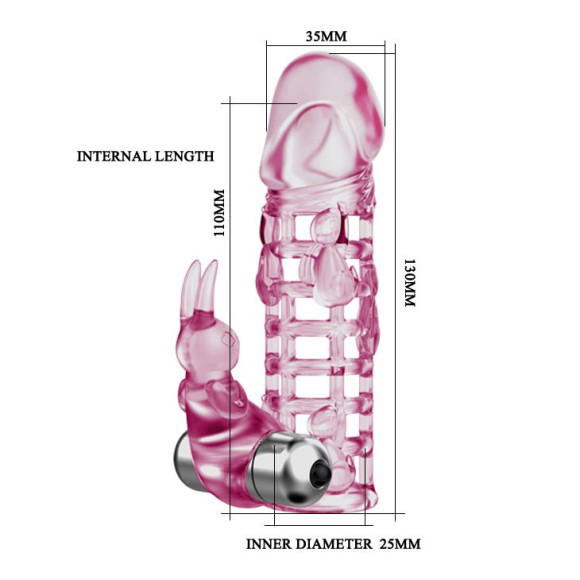 Насадка на фаллос с вибрирующим стимулятором - 13 см. Насадка на фаллос с вибрирующим стимулятором - 13 см.