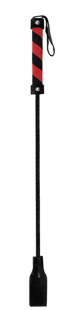 Чёрный стек Cube Leather Black With Red Stripe 