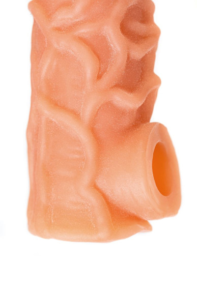 Телесная закрытая насадка с венками Cock Sleeve 006 Size L - 17,6 см. Телесная закрытая насадка с венками Cock Sleeve 006 Size L - 17,6 см.