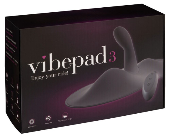 Черная виброподушка с 3 моторами Vibepad 3 Черная виброподушка с 3 моторами Vibepad 3
