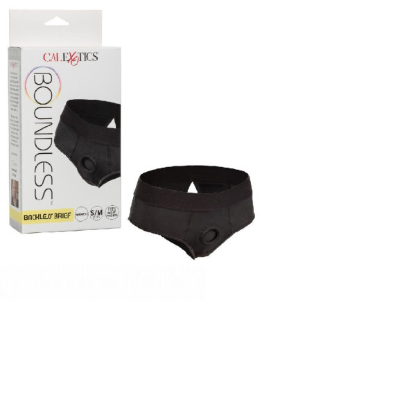 Черные трусы для страпона BACKLESS BRIEF HARNESS S/M Черные трусы для страпона BACKLESS BRIEF HARNESS S/M