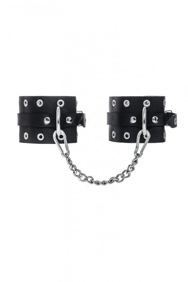 Черные однослойные оковы с люверсами