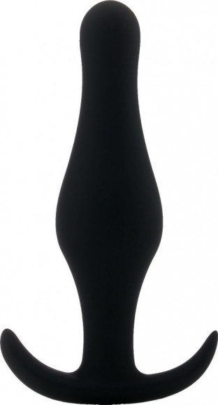 Чёрная анальная пробка Butt Plug with Handle Medium - 12,6 см. Чёрная анальная пробка Butt Plug with Handle Medium - 12,6 см.