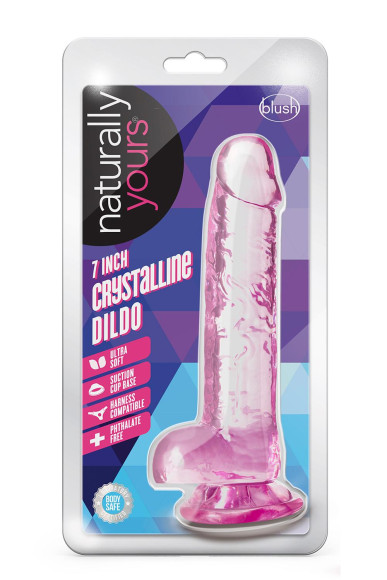 Розовый фаллоимитатор 7 Inch Crystalline Dildo - 17,7 см. Розовый фаллоимитатор 7 Inch Crystalline Dildo - 17,7 см.
