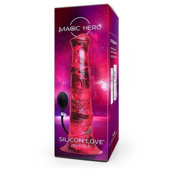 Малиновый фантазийный фаллоимитатор с имитацией эякуляции - 29 см. Малиновый фантазийный фаллоимитатор с имитацией эякуляции - 29 см.