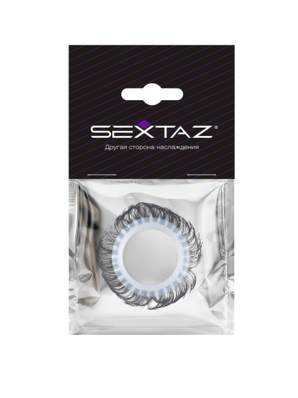 Эластичное эрекционное колечко с черными «ресничками»