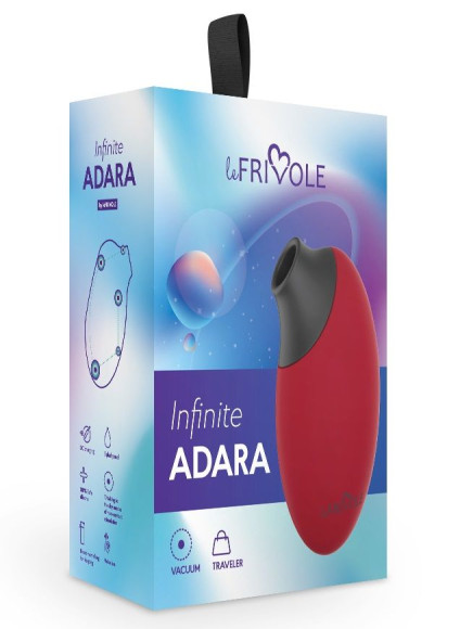 Бордовый вакуумный стимулятор клитора Adara Бордовый вакуумный стимулятор клитора Adara