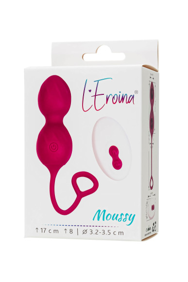 Бордовые вагинальные шарики Moussy с вибрацией и пультом ДУ Бордовые вагинальные шарики Moussy с вибрацией и пультом ДУ