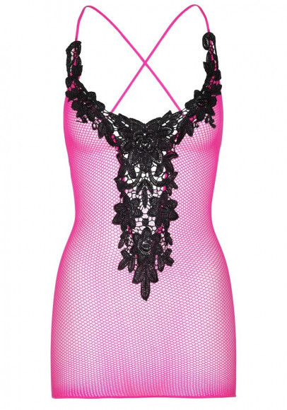 Ажурное мини-платье с кружевом 