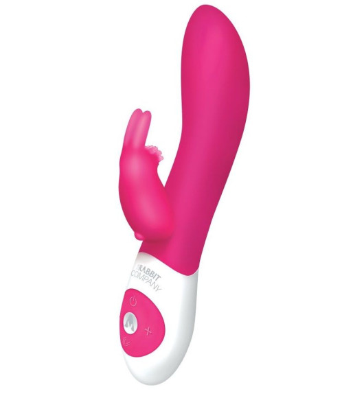 Ярко-розовый вибромассажёр The Come Hither Rabbit с клиторальным отростком - 22 см. Ярко-розовый вибромассажёр The Come Hither Rabbit с клиторальным отростком - 22 см.