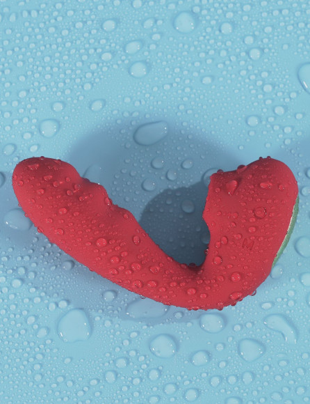 Красный вибратор с вакуумной стимуляцией и нагревом Tara Красный вибратор с вакуумной стимуляцией и нагревом Tara