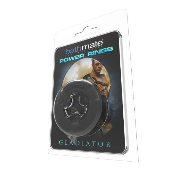 Чёрное эрекционное кольцо Gladiator Чёрное эрекционное кольцо Gladiator