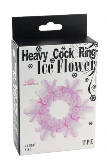 Розовое эрекционное кольцо Heavy Cock Ring Ice Flower Розовое эрекционное кольцо Heavy Cock Ring Ice Flower