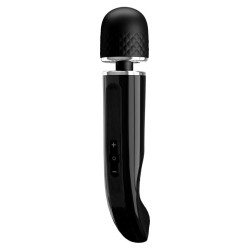 Черный мощный жезловый вибратор с изогнутой ручкой Charming Massager - 24 см. Черный мощный жезловый вибратор с изогнутой ручкой Charming Massager - 24 см.
