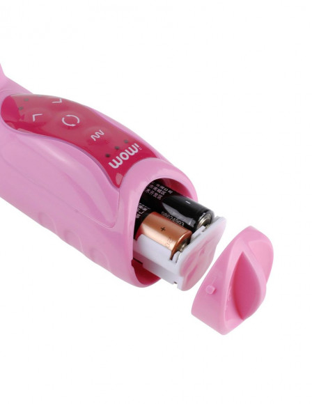 Розовый вибратор для тройной стимуляции - 25,7 см. Розовый вибратор для тройной стимуляции - 25,7 см.