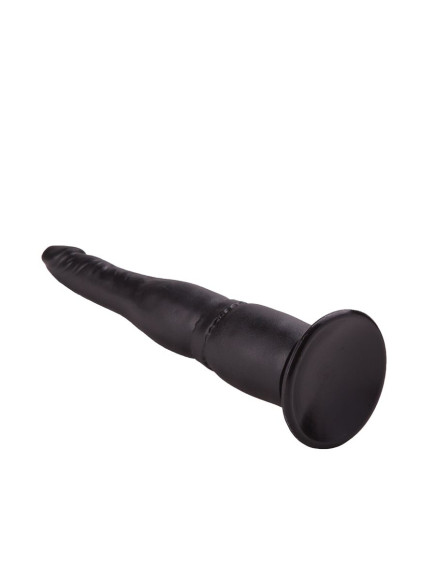 Чёрный анальный фаллоимитатор на подошве-присоске - 18,5 см. Чёрный анальный фаллоимитатор на подошве-присоске - 18,5 см.