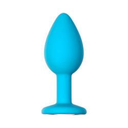 Малая голубая анальная пробка Emotions Cutie Small с розовым кристаллом - 7,5 см. Малая голубая анальная пробка Emotions Cutie Small с розовым кристаллом - 7,5 см.