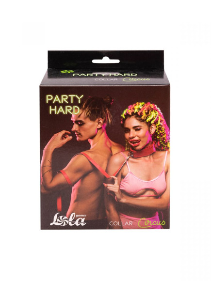 Красный ошейник Circus с поводком Красный ошейник Circus с поводком