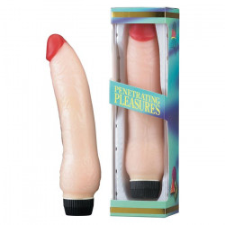 Реалистичный вибратор с яркой головкой - 22,5 см. Реалистичный вибратор с яркой головкой - 22,5 см.