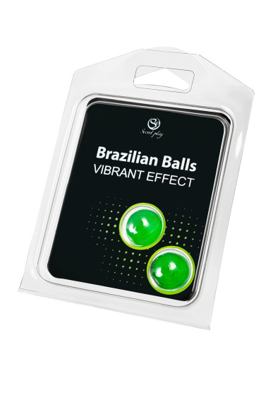 Набор из 2 шариков с массажным маслом Brazilian Balls с эффектом вибрации Набор из 2 шариков с массажным маслом Brazilian Balls с эффектом вибрации