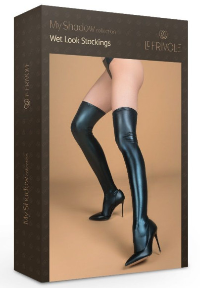 Эффектные облегающие чулки из материала wet look Эффектные облегающие чулки из материала wet look