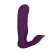 Фиолетовый ударный вибромассажер с клиторальным стимулятором Фиолетовый ударный вибромассажер с клиторальным стимулятором